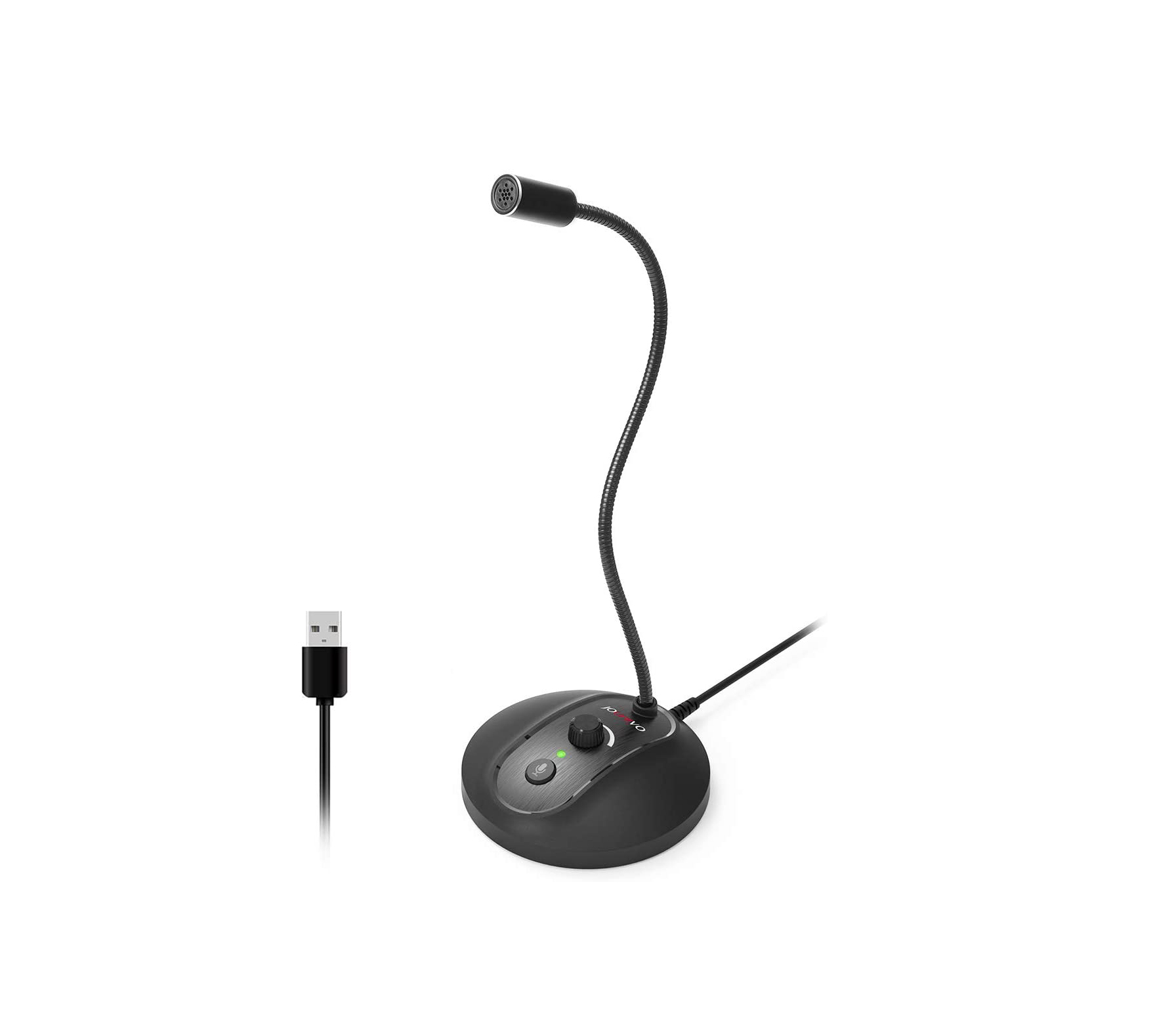  USB Computer Microphone with Mute Button, Plug&Play