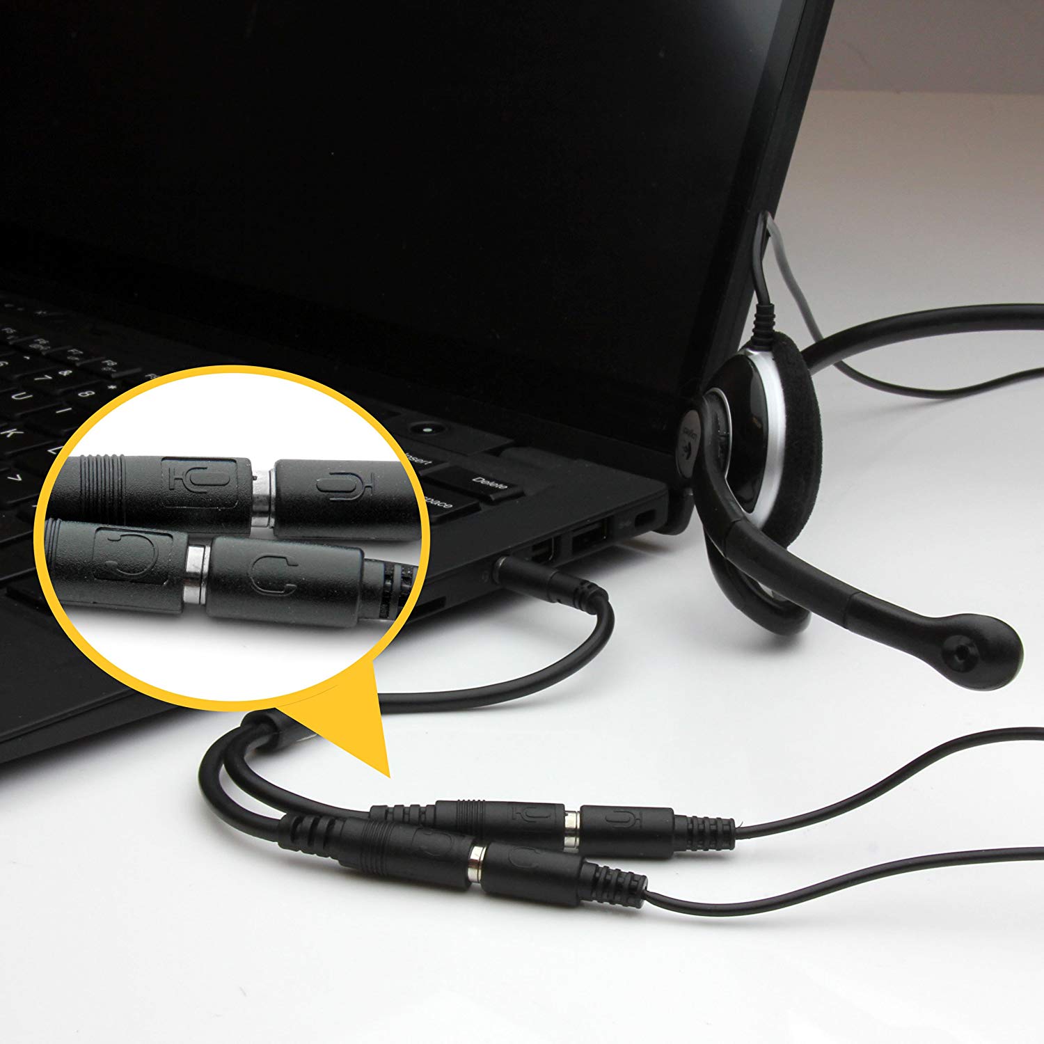 Microphone and Headphone Audio Jack Splitter